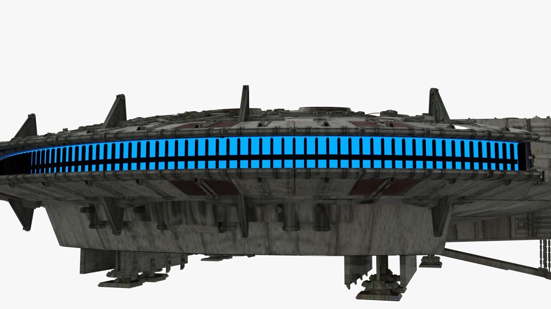 Millennium Falcon - Starship Starwar Low-poly 3D model_8
