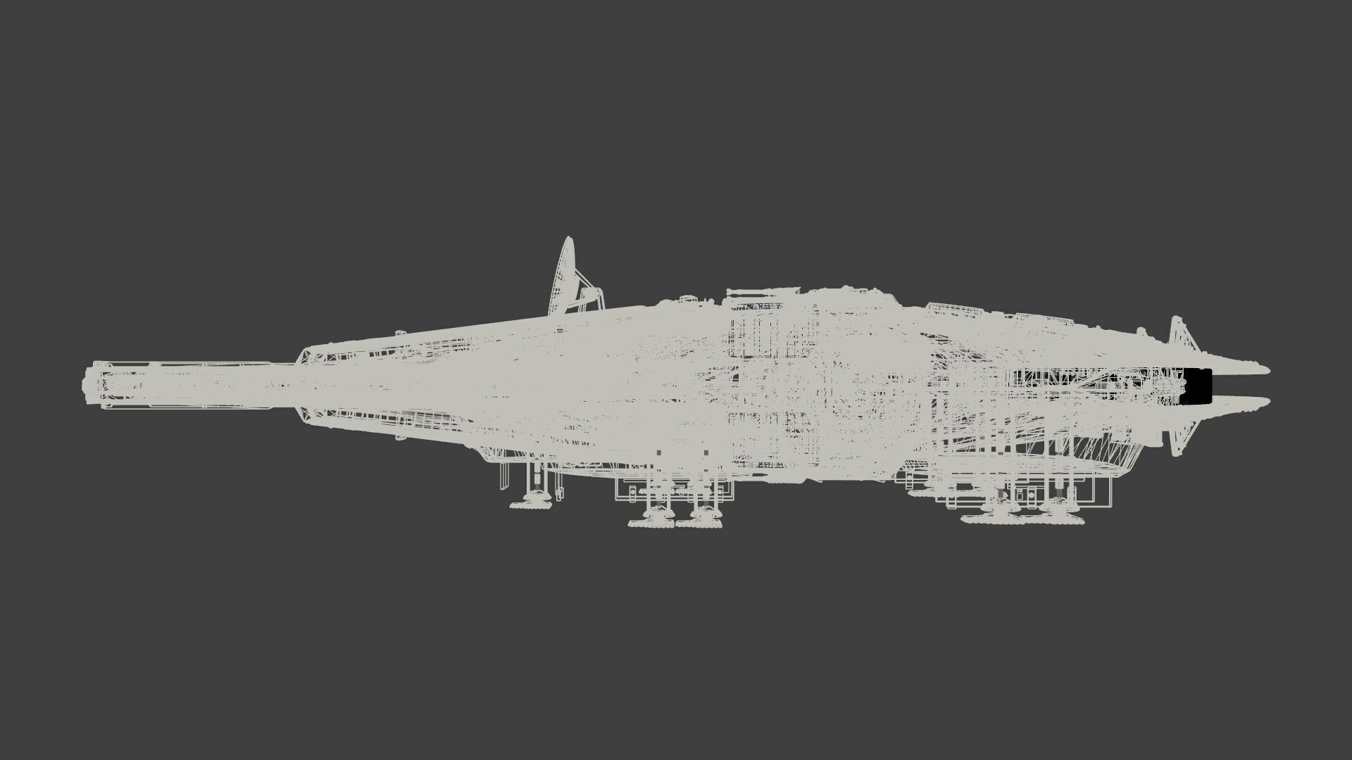 Millennium Falcon - Starship Starwar Low-poly 3D model_27