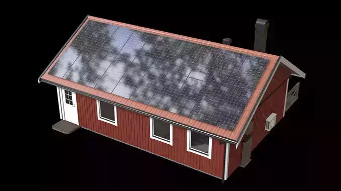 Scandinavian House with renewable energy