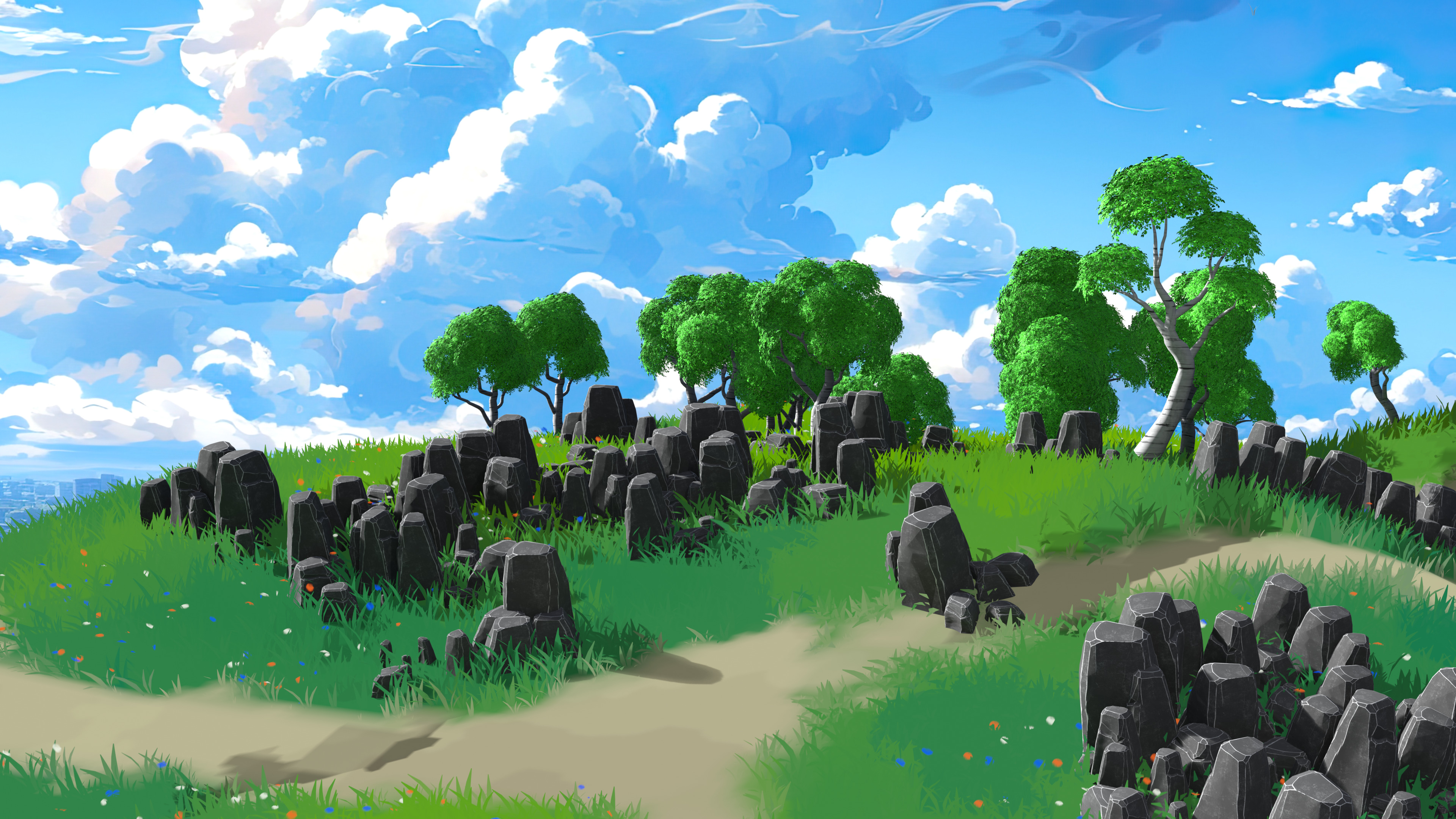 Stylized Anime Environment 3D Model  High-Quality Blender Scene  3D model_2