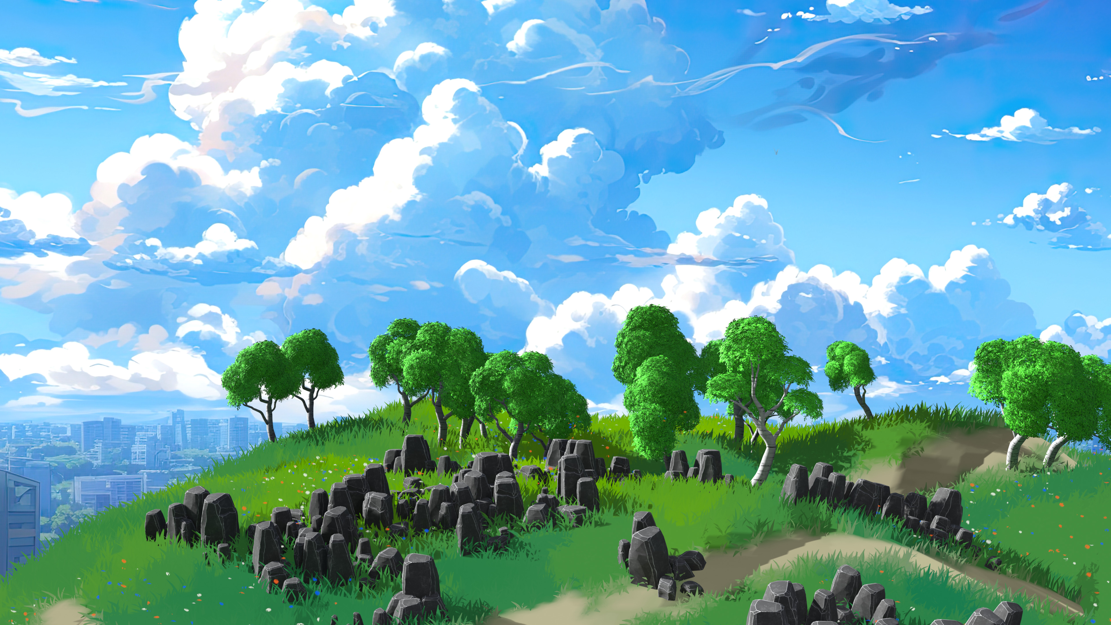 Stylized Anime Environment 3D Model  High-Quality Blender Scene  3D model_1