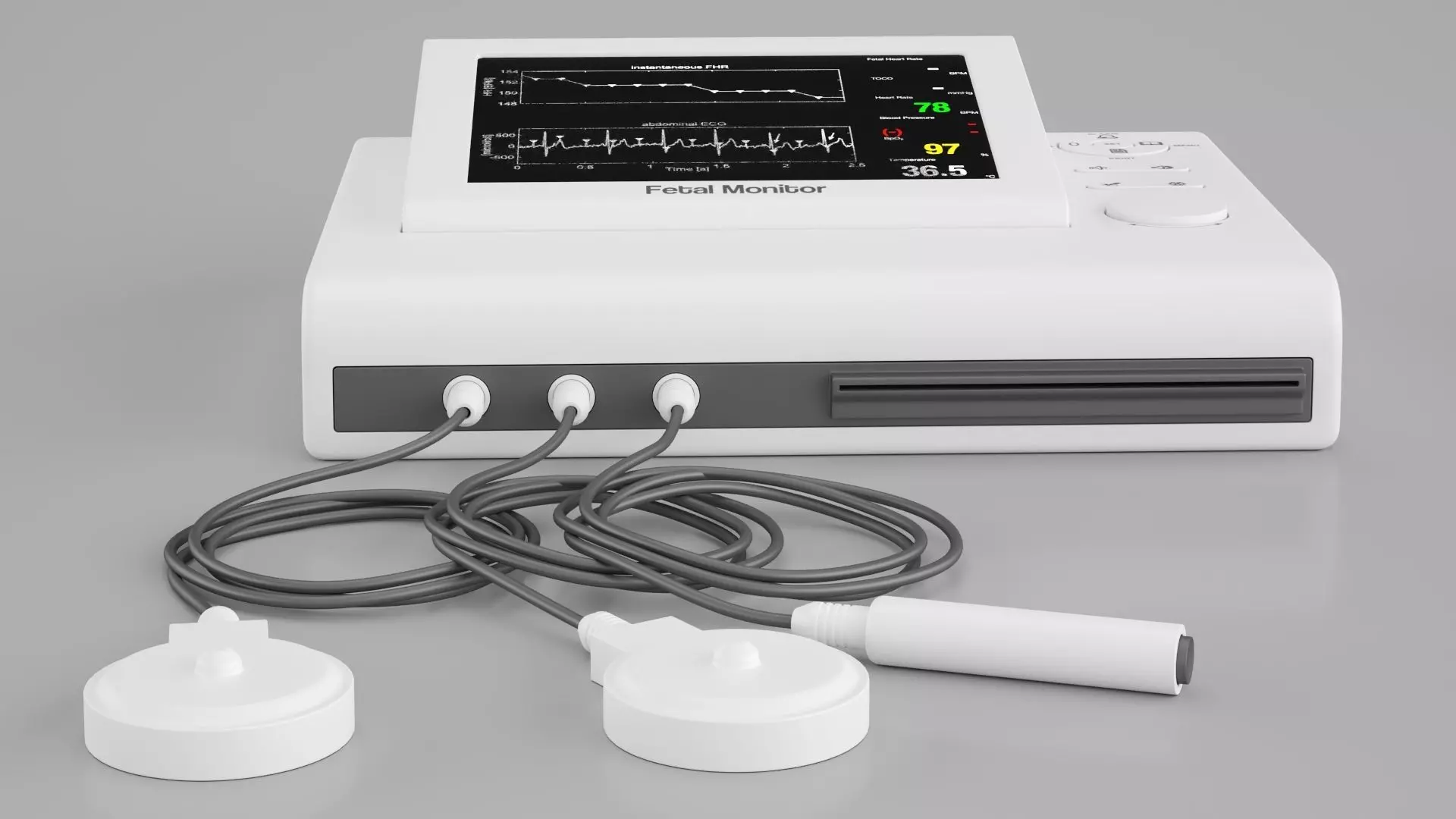 Fetal Monitor 3D model_0