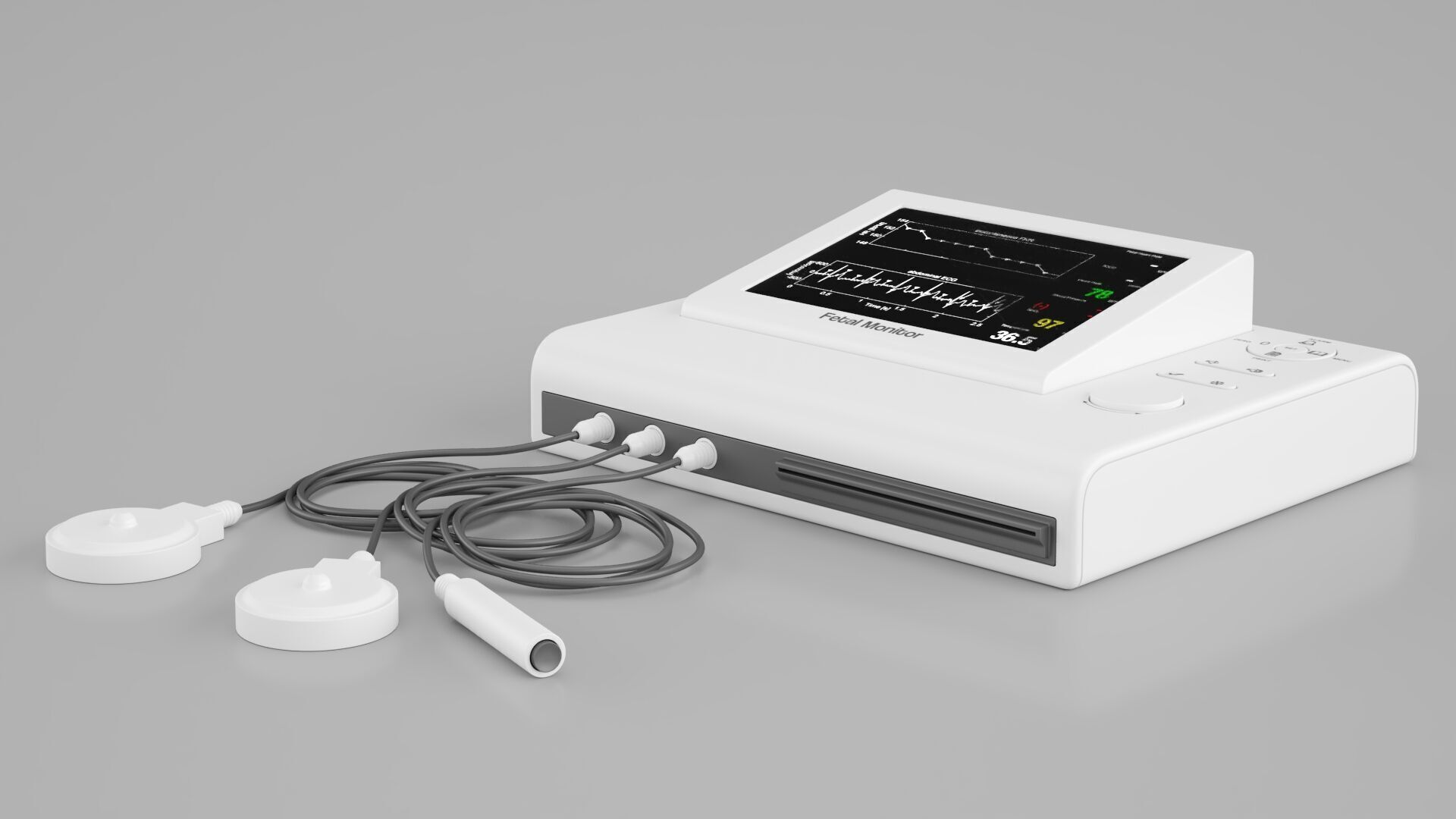 Fetal Monitor 3D model_7