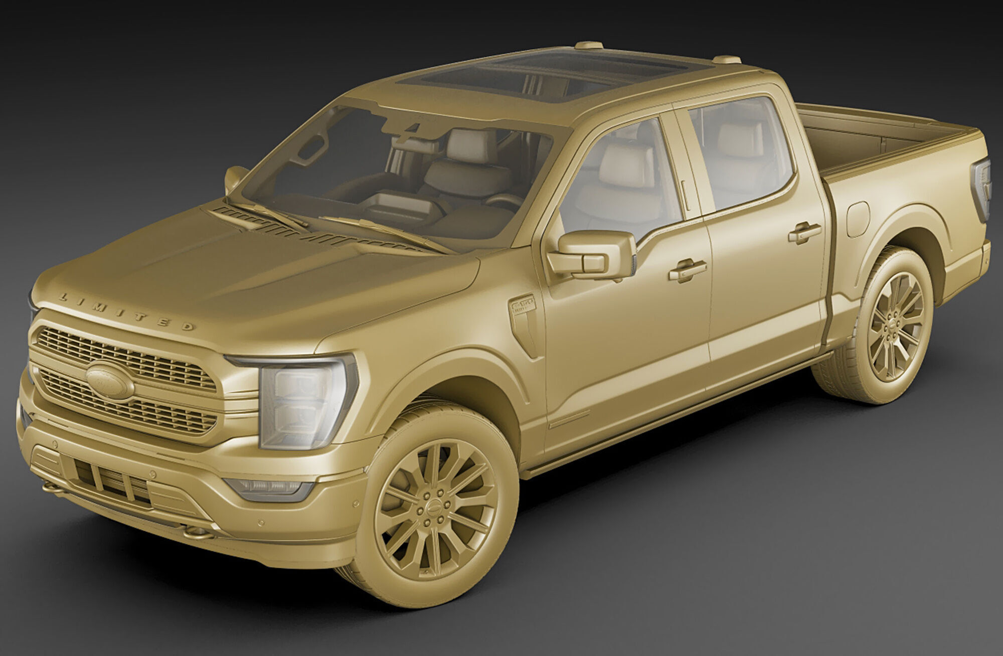 F-150 Pick-up Limited 2021 3D model_19
