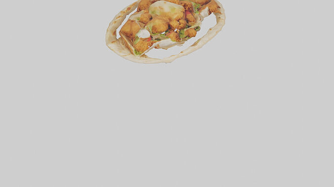 Fried chicken wrap model 3D model 7