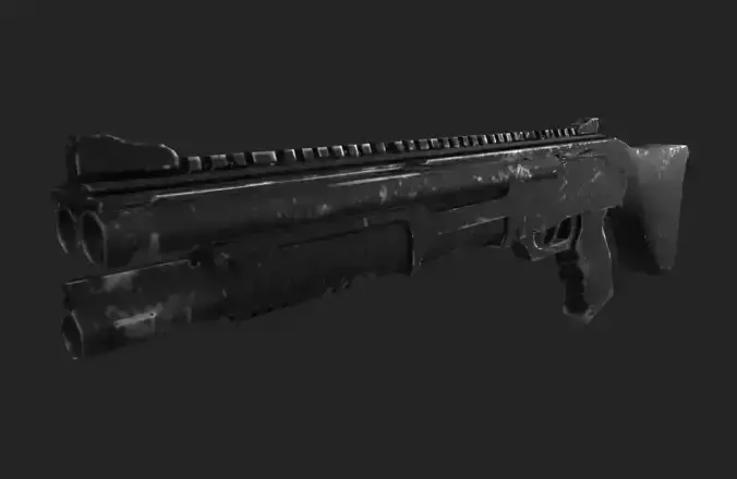 High-Quality 3D Shotgun - Game-Ready Asset