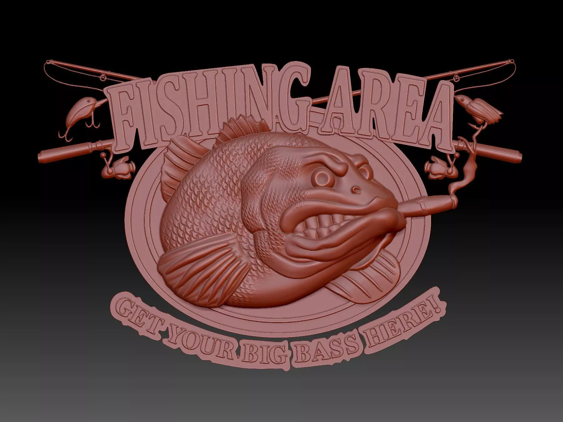 Fishing area 3D print model_0