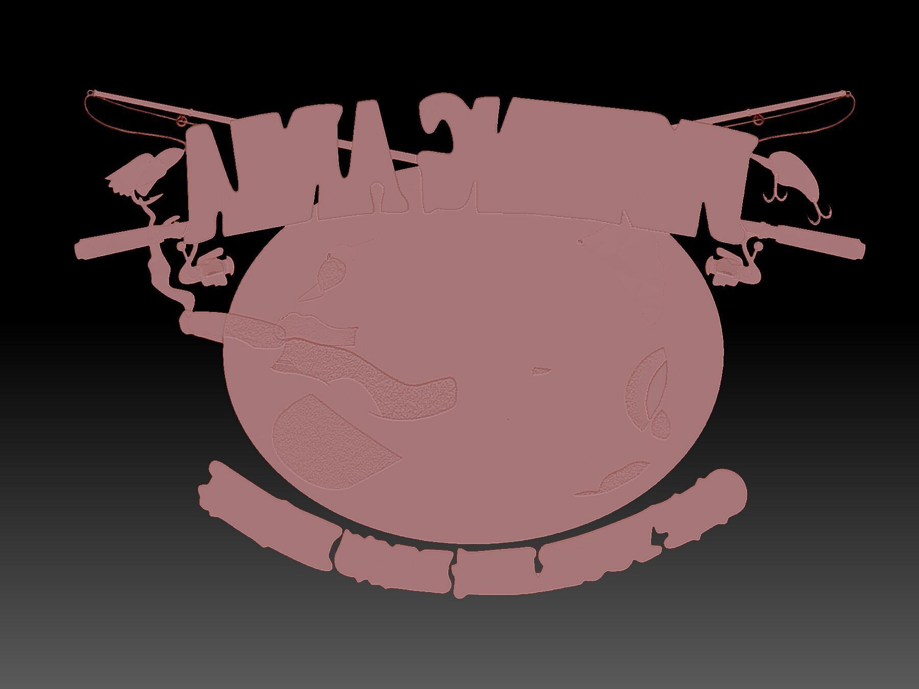 Fishing area 3D print model_2