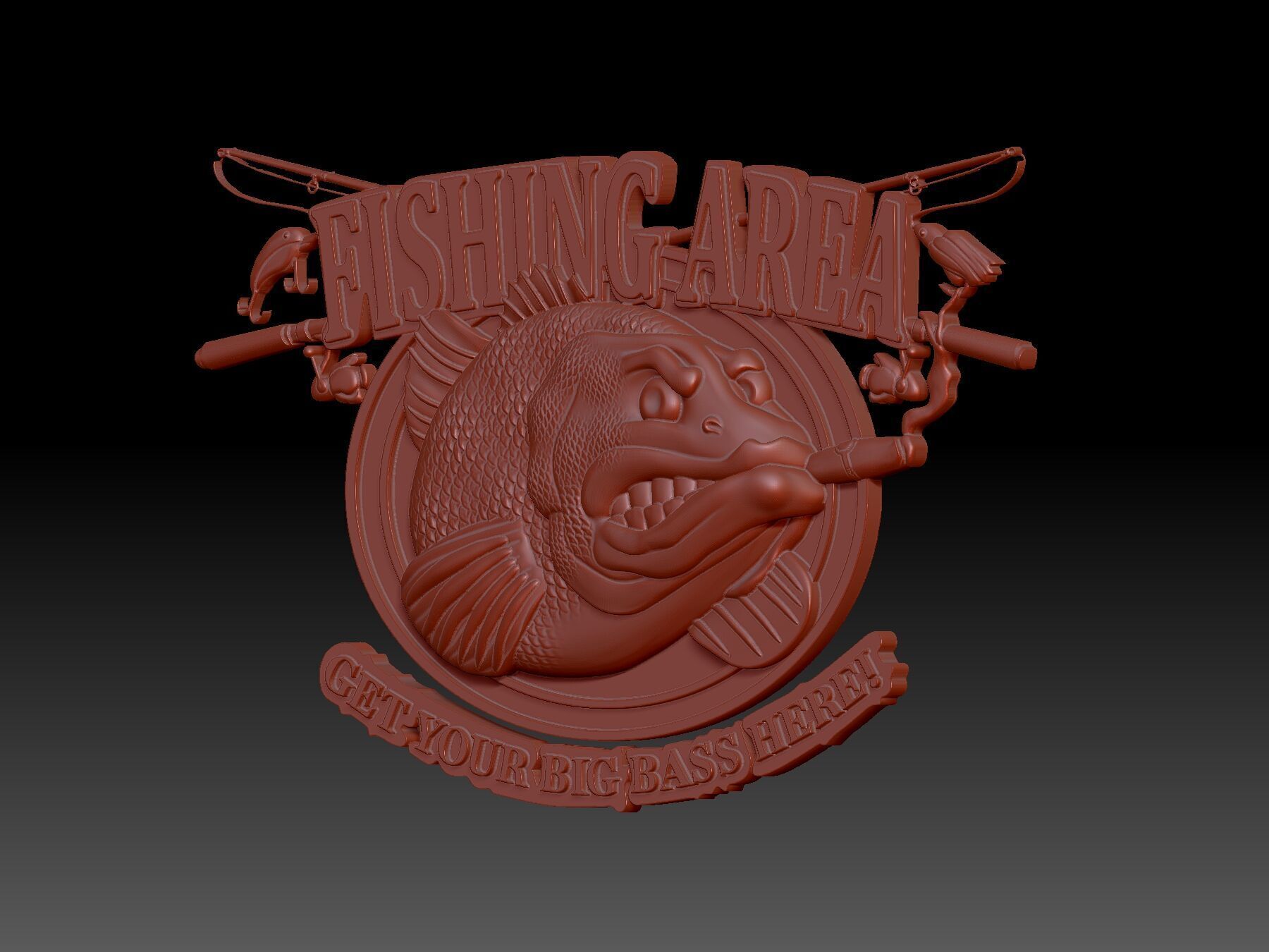 Fishing area 3D print model_4