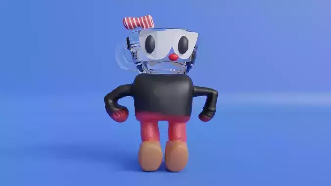 Cuphead Low-poly 3D model