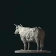 Farm cow standing stl 3D print model_0