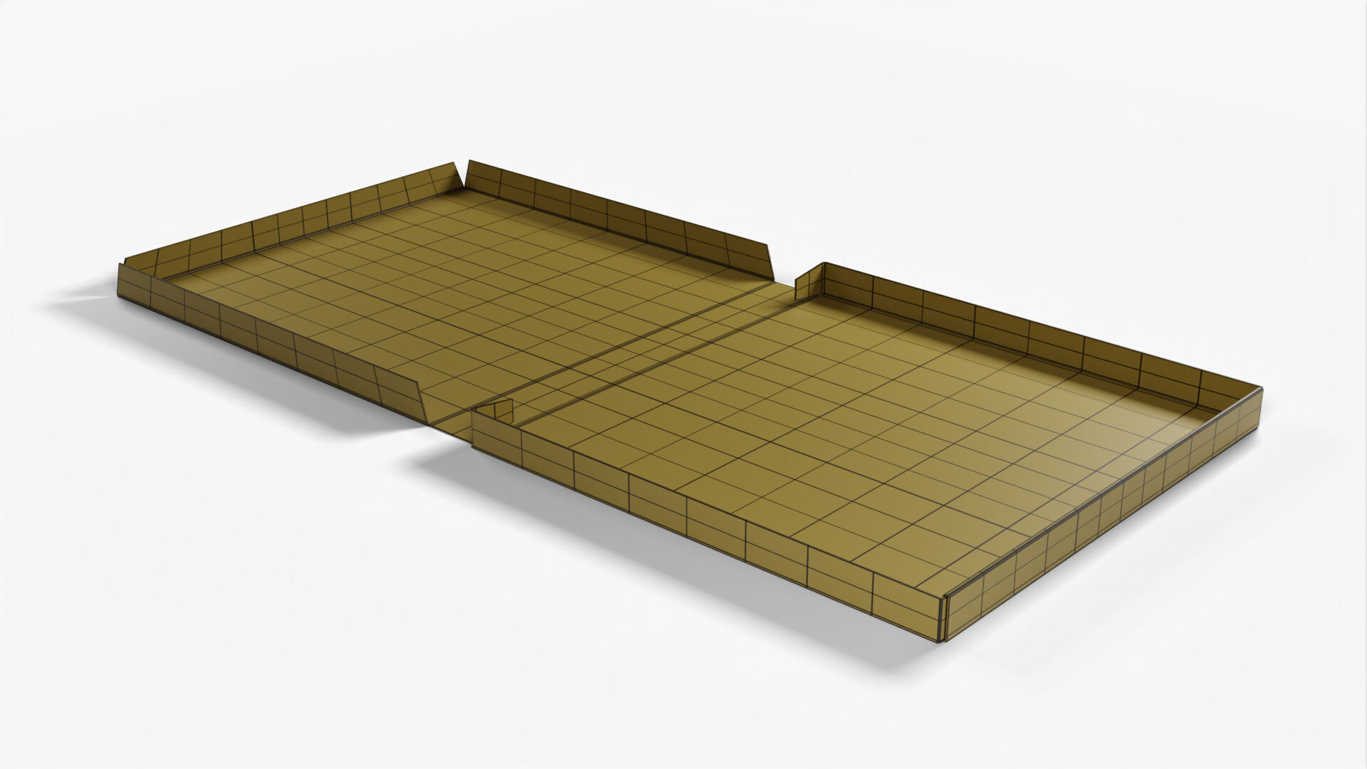 8 inch White Paper Full Open Pizza Box 3D model_12