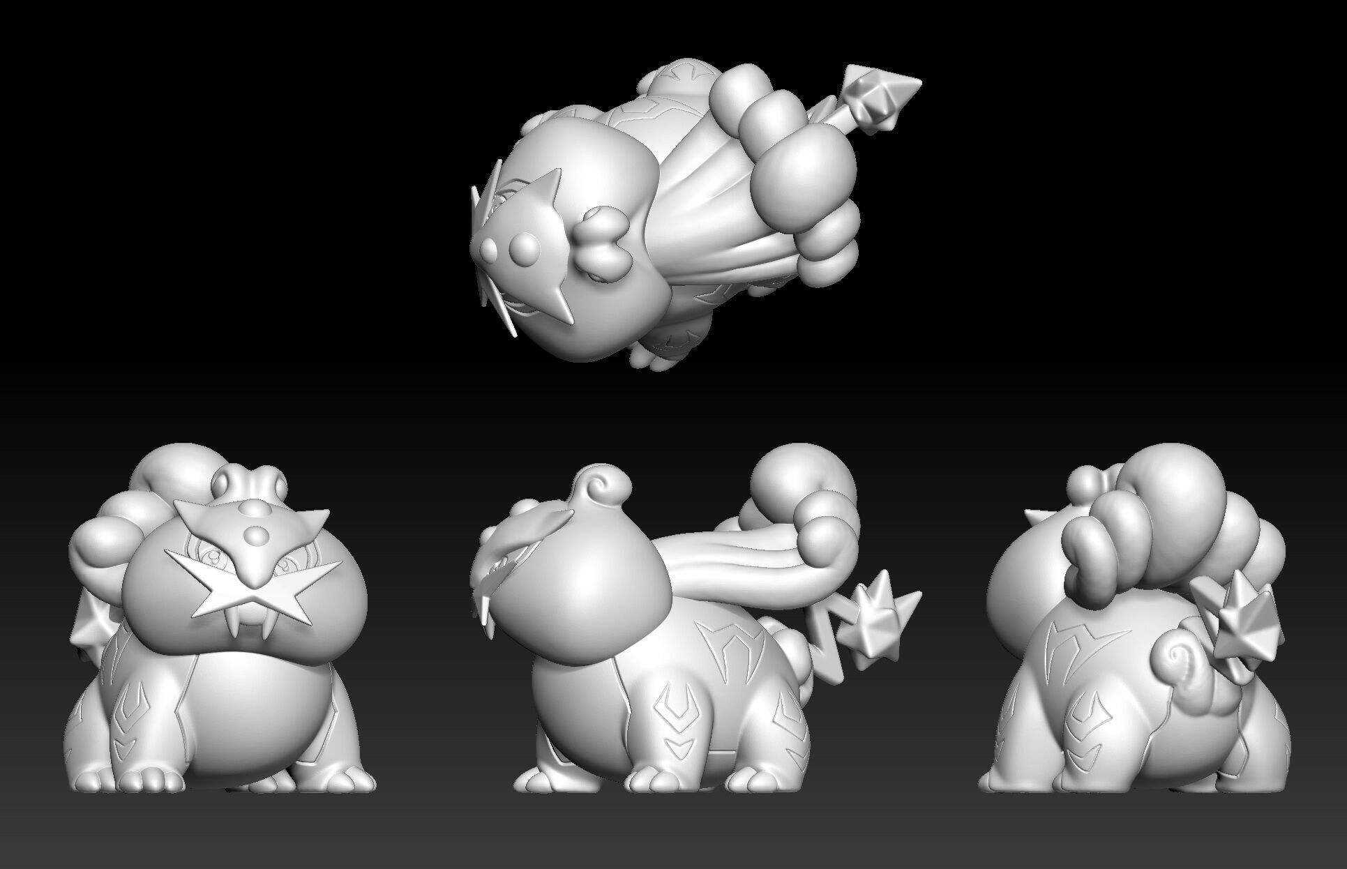 Pokemon Raikou Chibi 3D print model_1