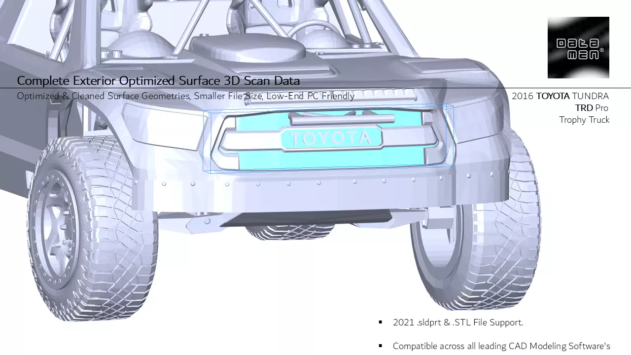 2016 TOYOTA TUNDRA TRD Pro Trophy Truck 3D Scan Surface Data 3D model