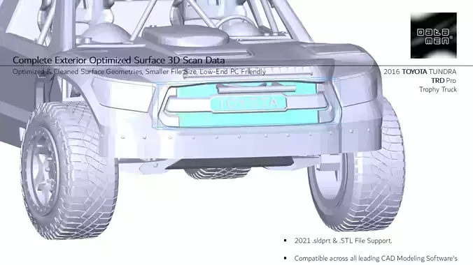 2016 TOYOTA TUNDRA TRD Pro Trophy Truck 3D Scan Surface Data 3D model