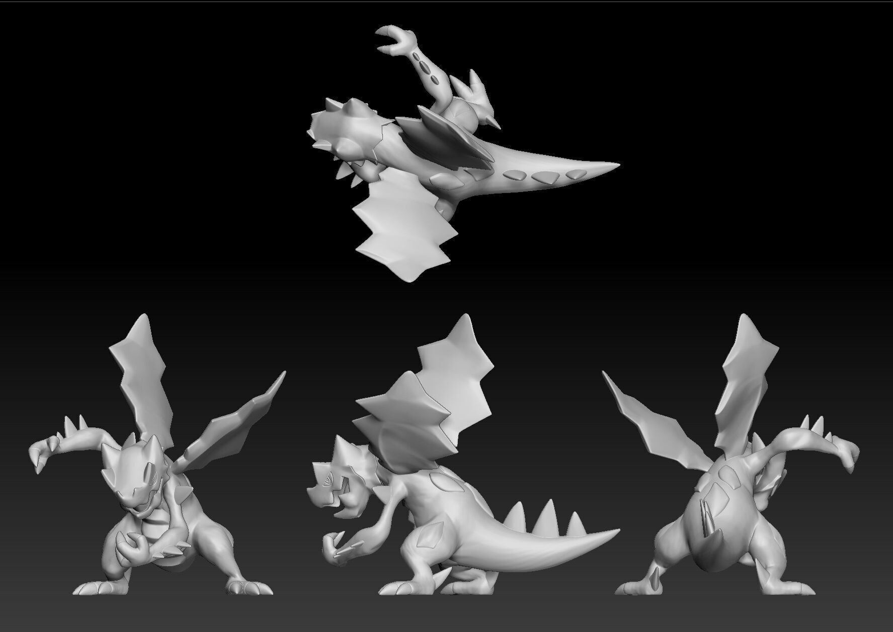 Pokemon Druddigon 3D print model_1