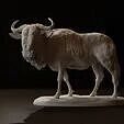 Wildebeest statue STL 3D print model
