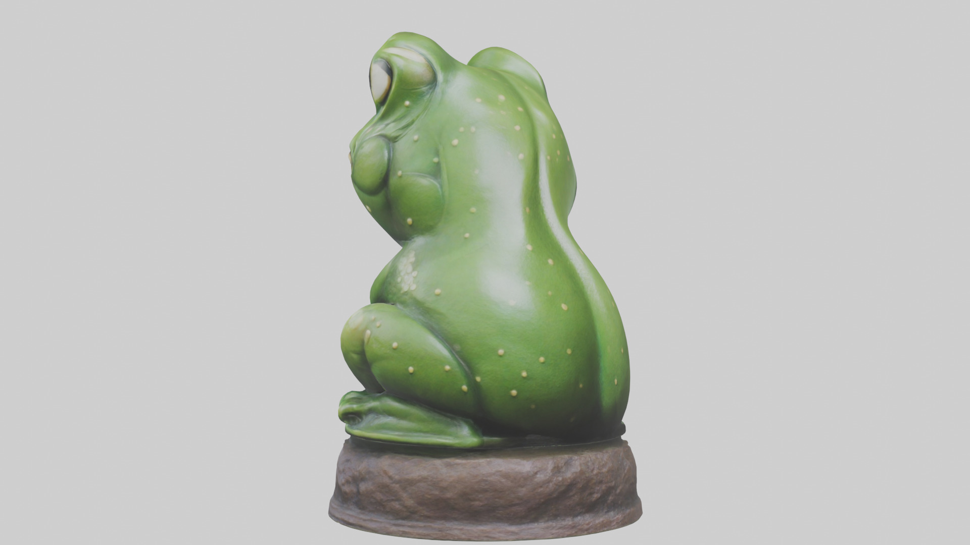 Frog statue model 3D model_1