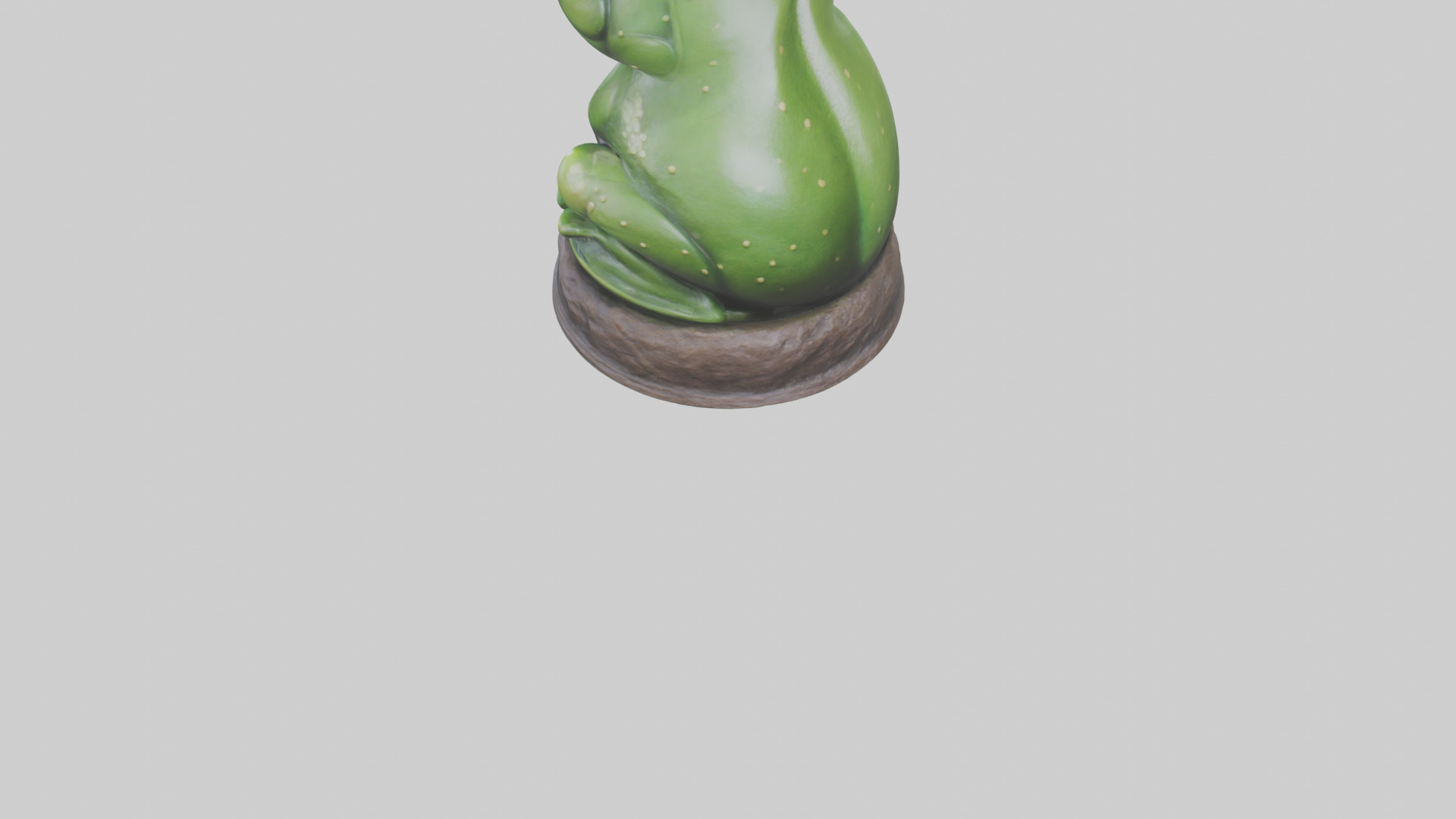 Frog statue model 3D model_3