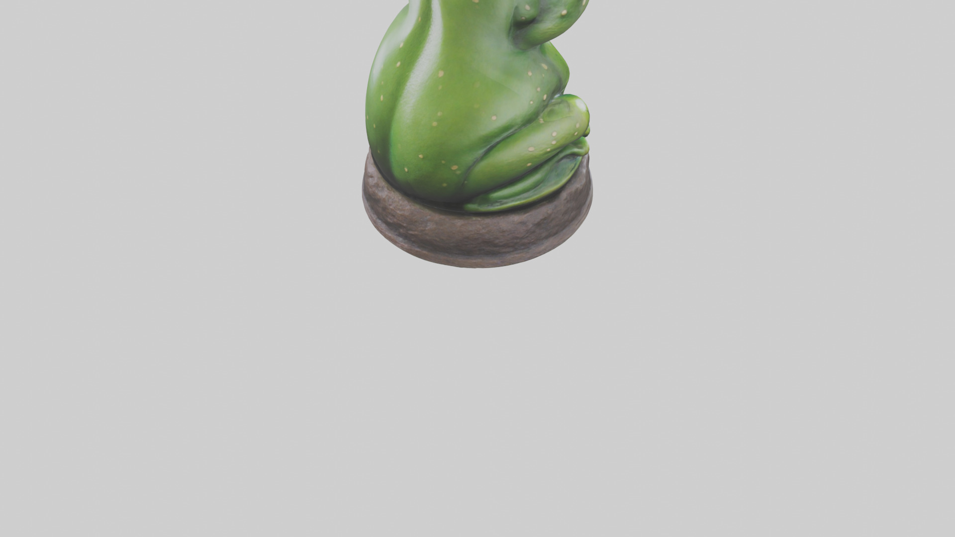 Frog statue model 3D model_4