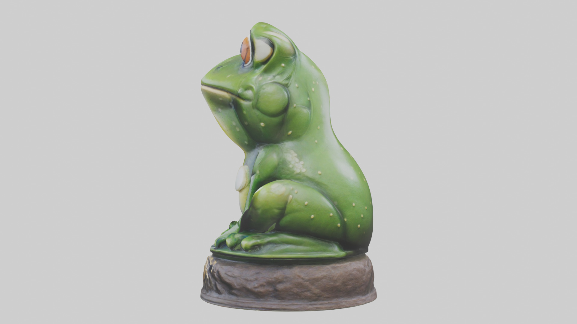 Frog statue model 3D model_12