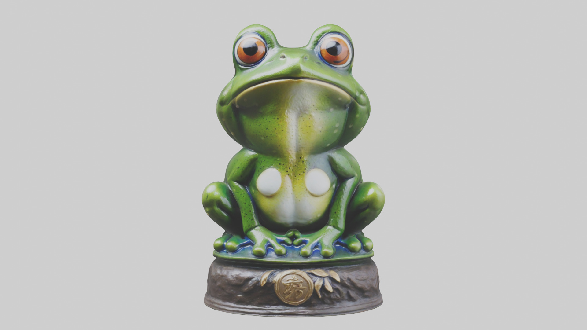 Frog statue model 3D model_9