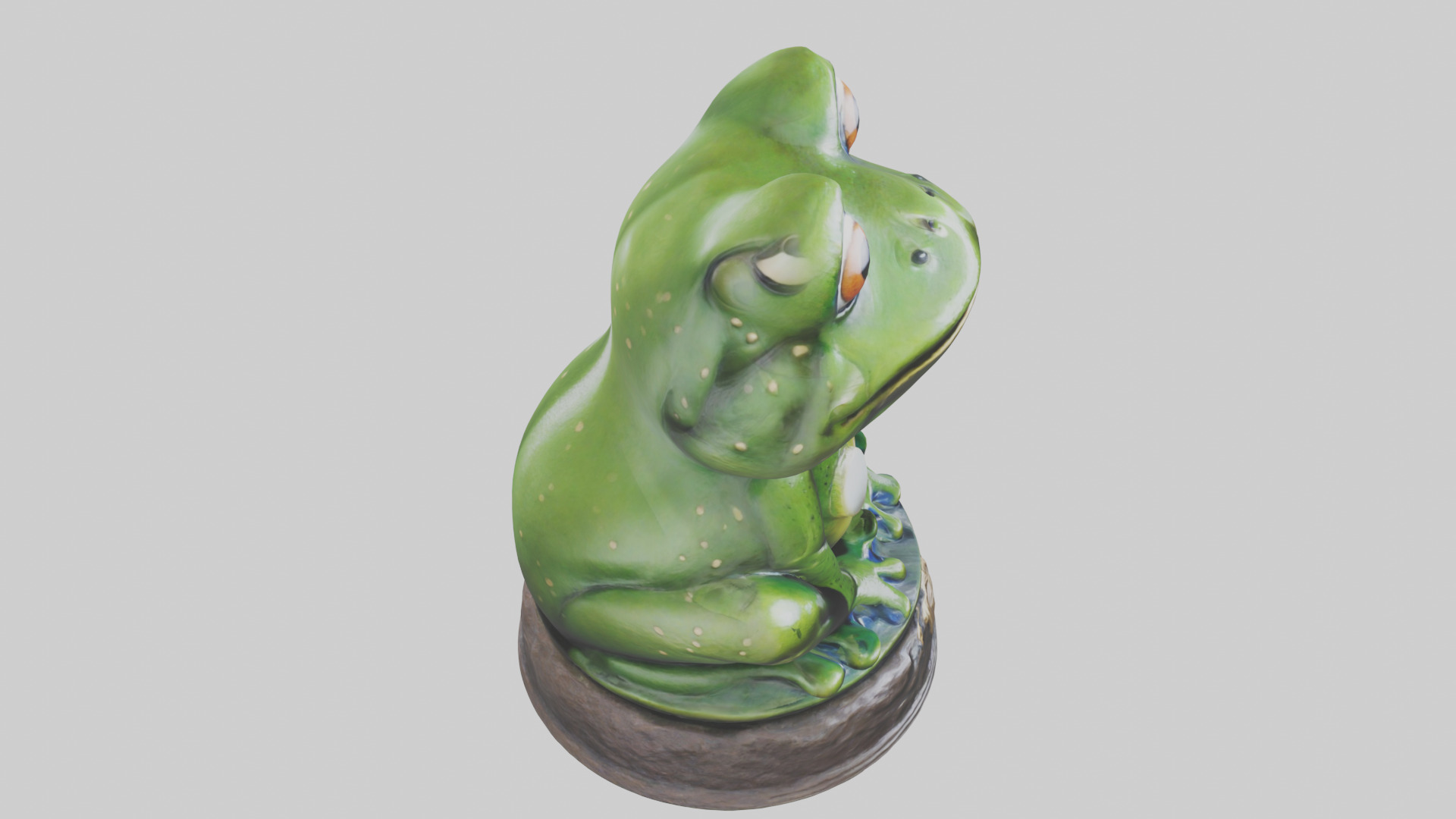 Frog statue model 3D model_18