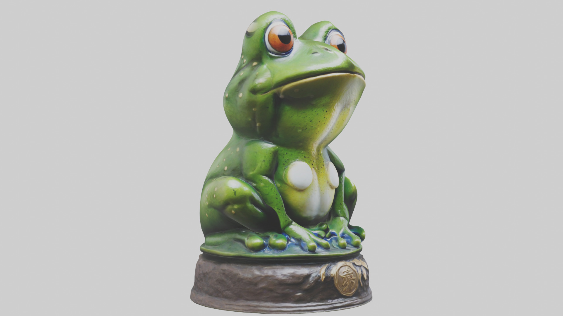 Frog statue model 3D model_7