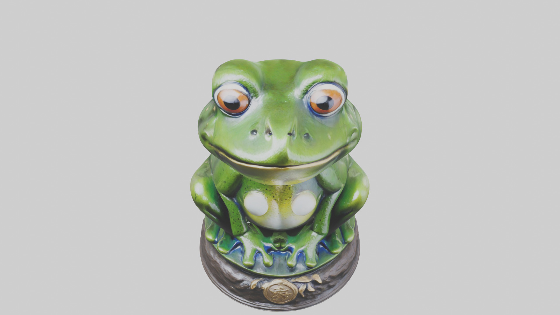 Frog statue model 3D model_16