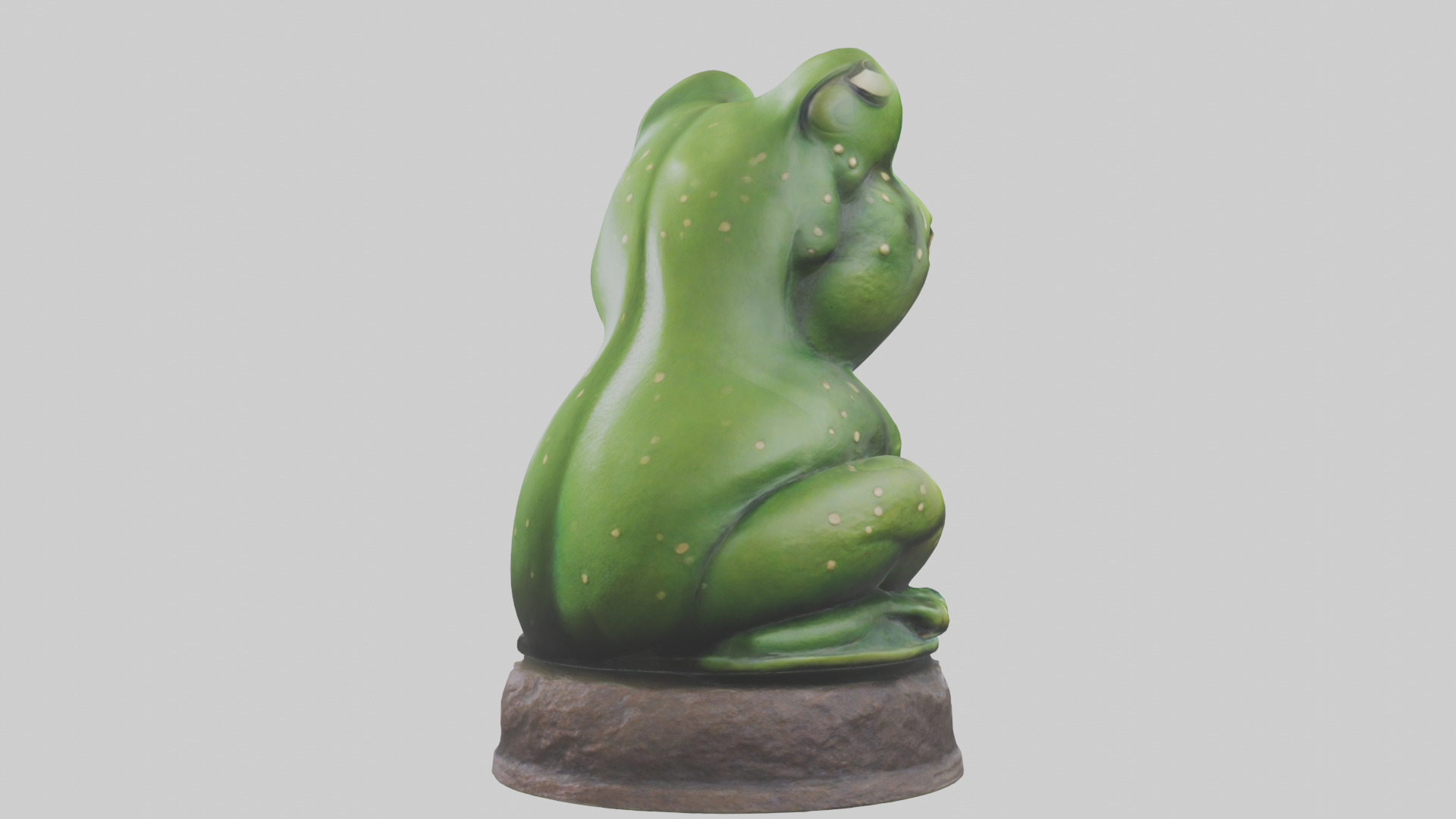 Frog statue model 3D model_2