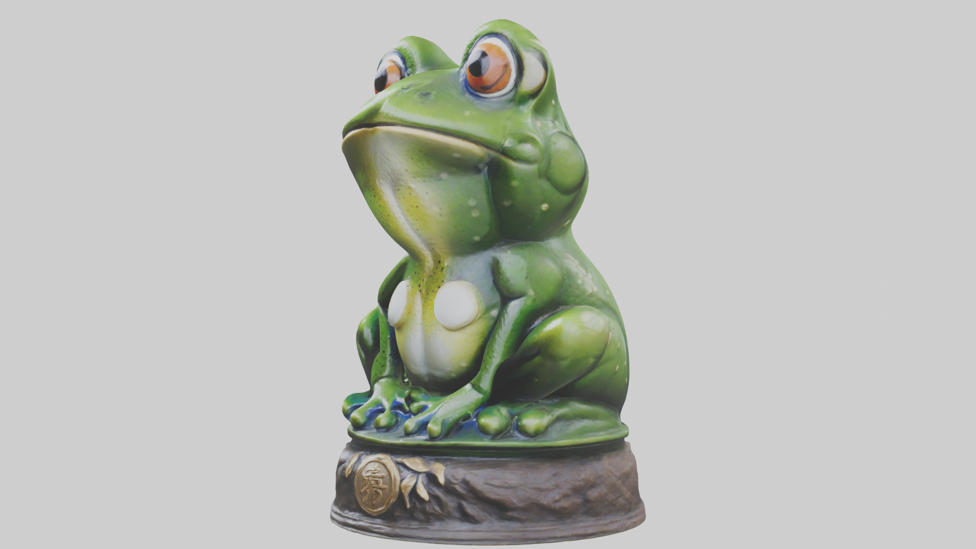 Frog statue model 3D model_8