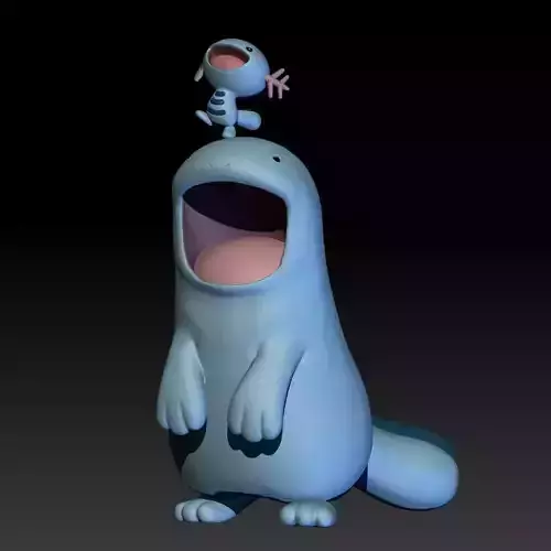 Pokemon Wooper Quagsire 3D print model