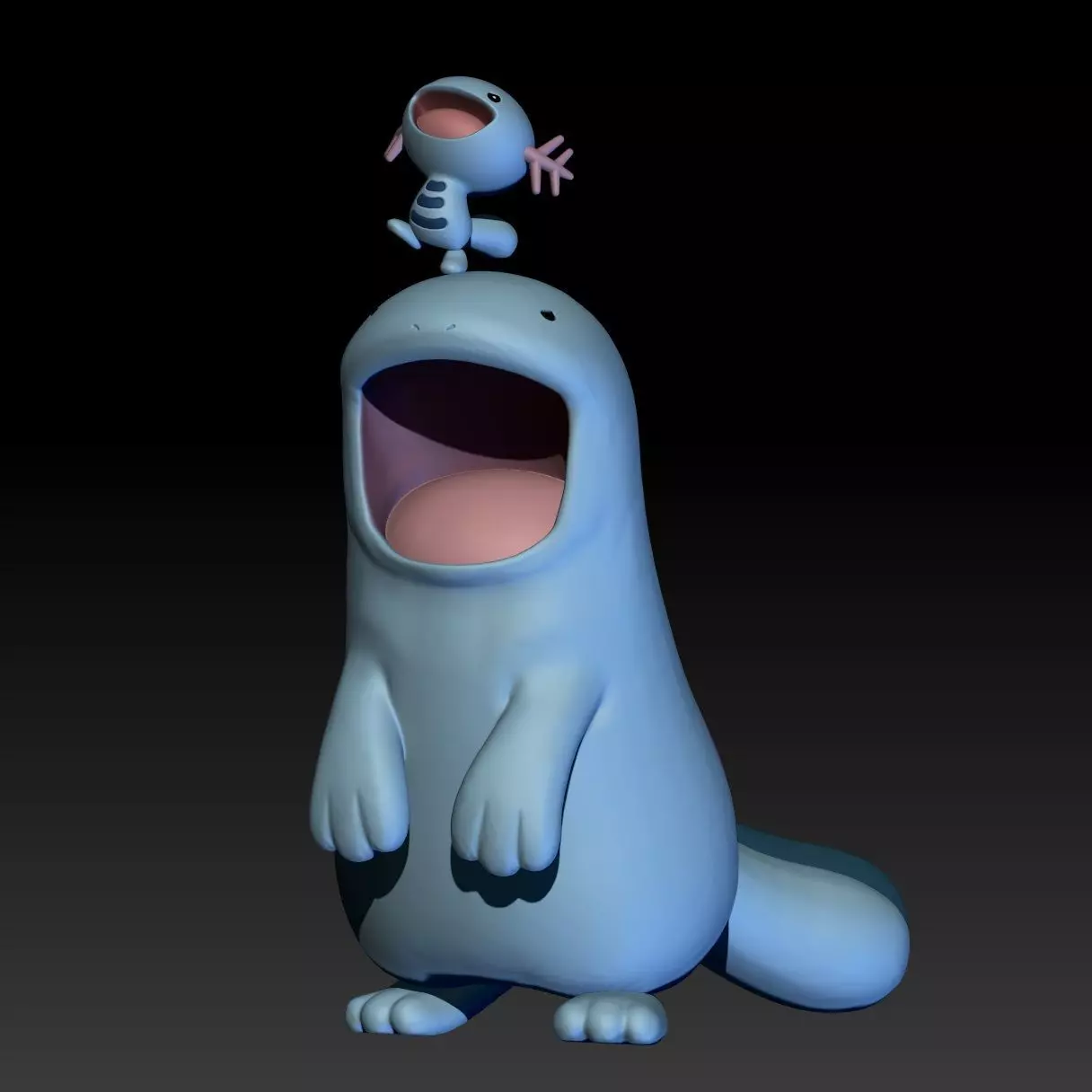 Pokemon Wooper Quagsire 3D print model_0