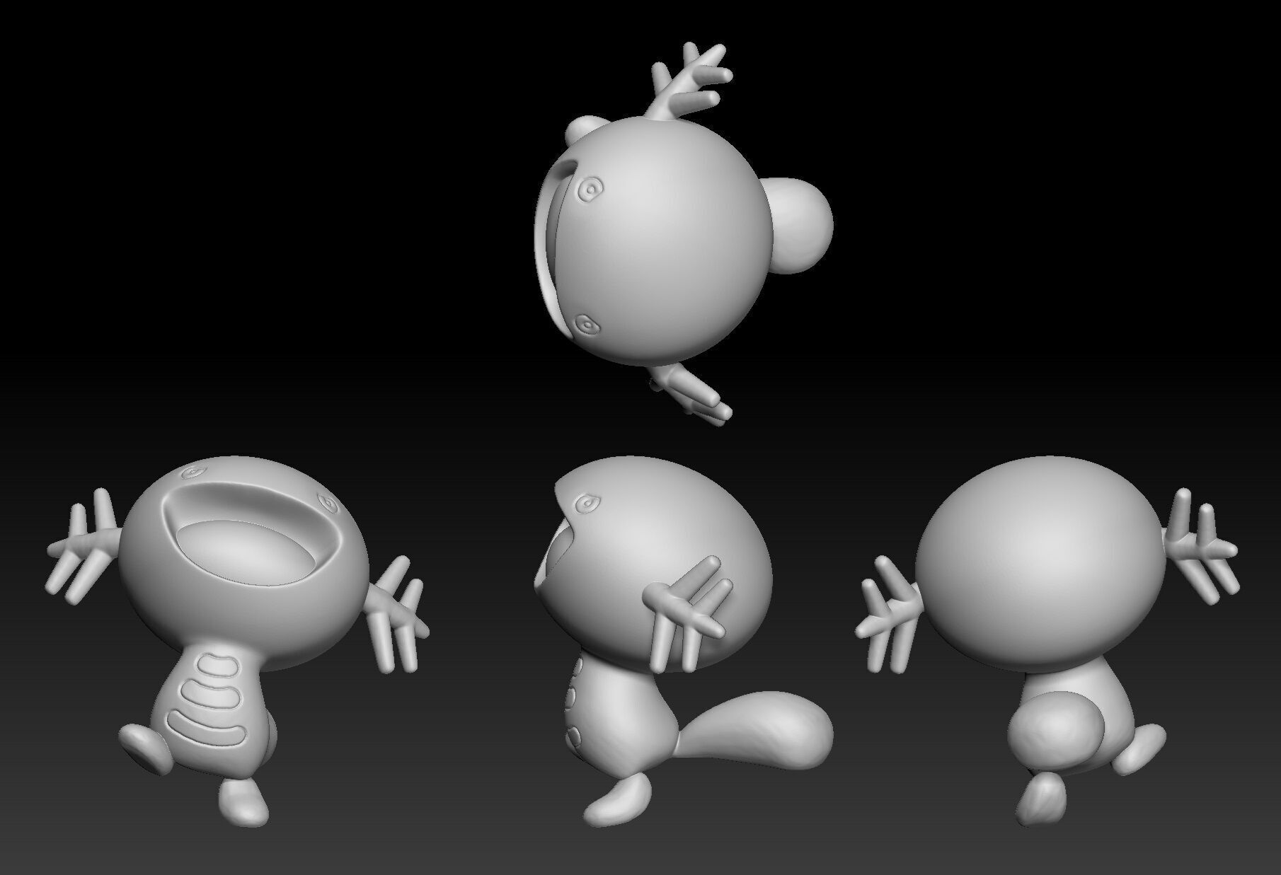 Pokemon Wooper Quagsire 3D print model_1