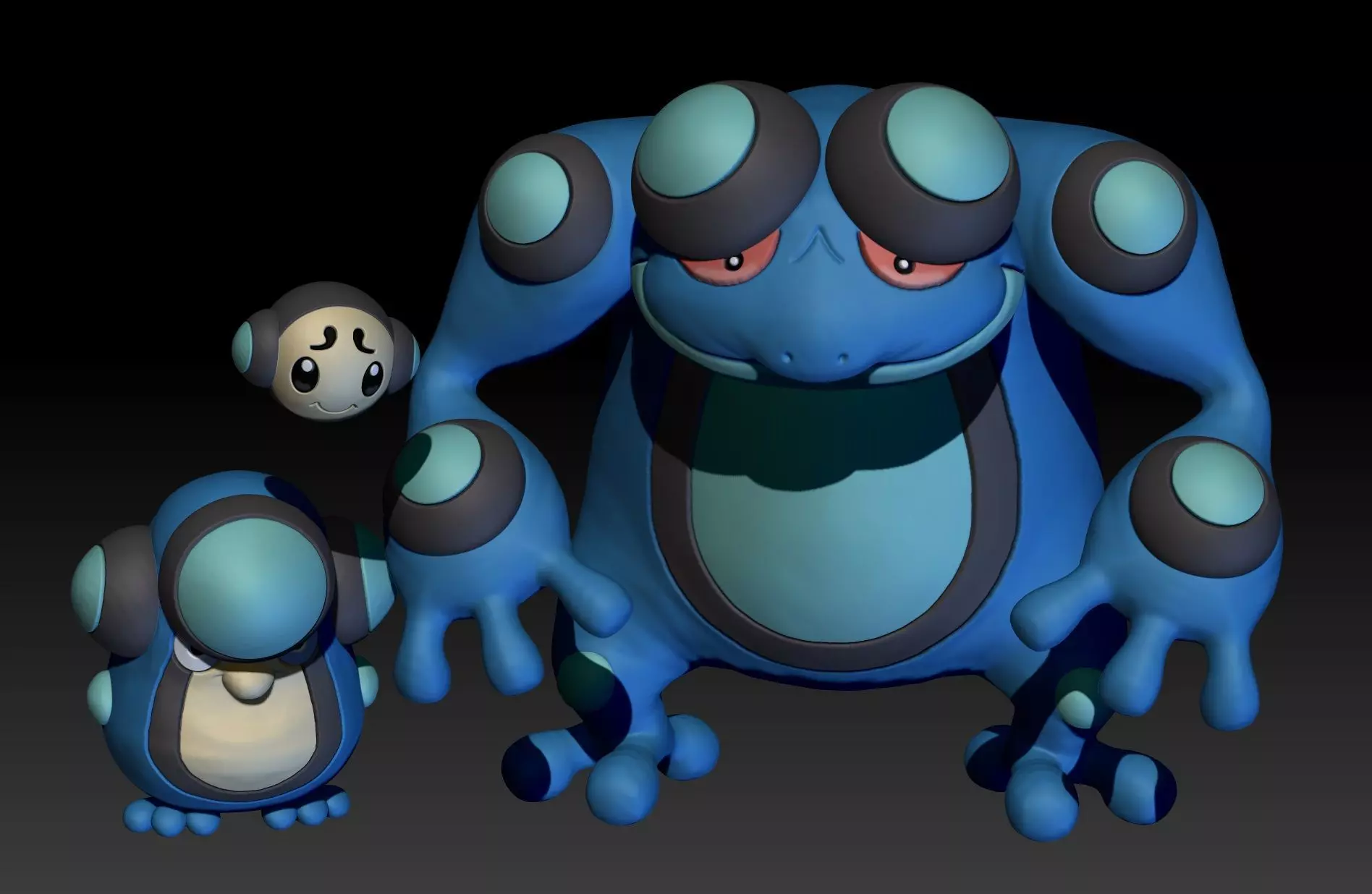 Pokemon Tympole Palpitoad Seismitoad 3D print model_0