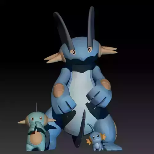 Pokemon Mudkip Marshtomp Swampert