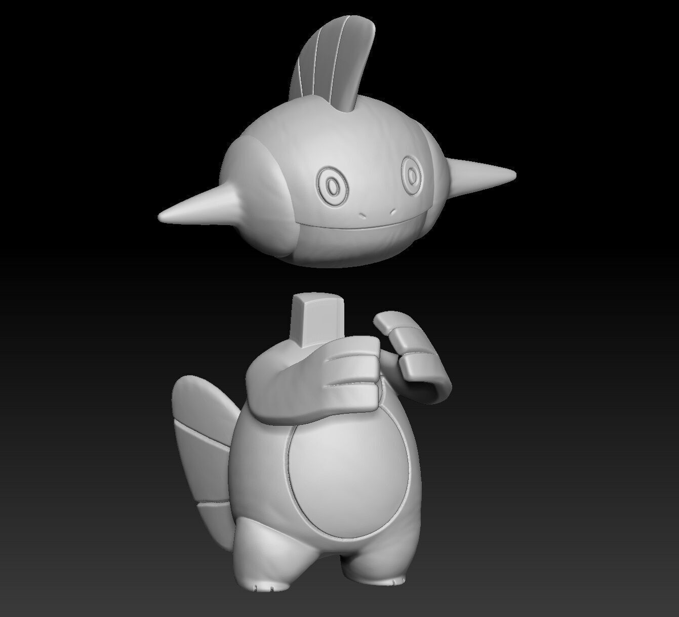 Pokemon Mudkip Marshtomp Swampert 3D print model_4