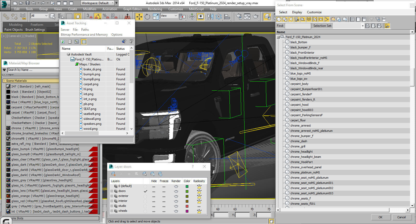 Pick-up F-150 2024 Platinum 3D model_40