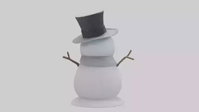 Frosty Snowman with Hat model 3D model