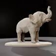 Baby elephant Standing STL 3D print model_1