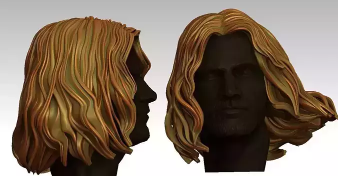 3D Hair style for Man V12 3D print model