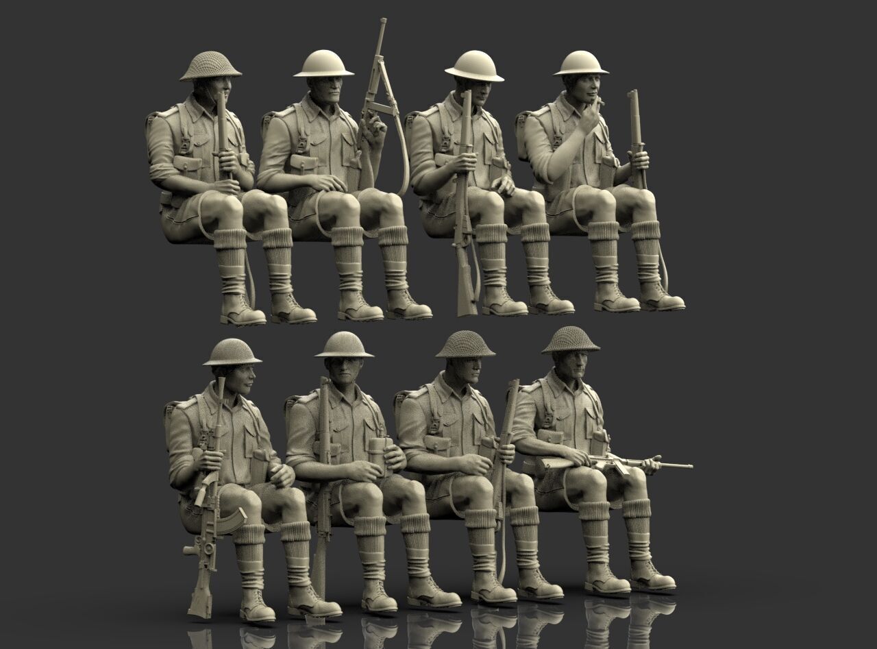 British Soldiers Africa Corps 3D print model_6