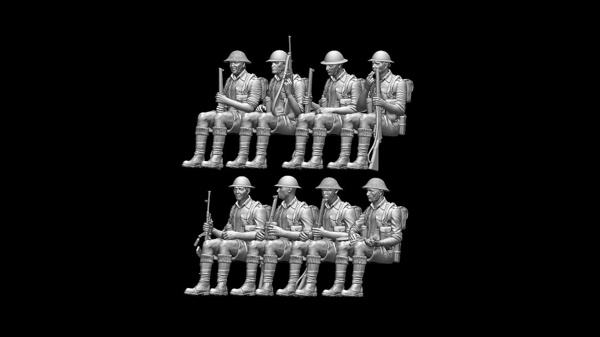 British Soldiers Africa Corps 3D print model_41