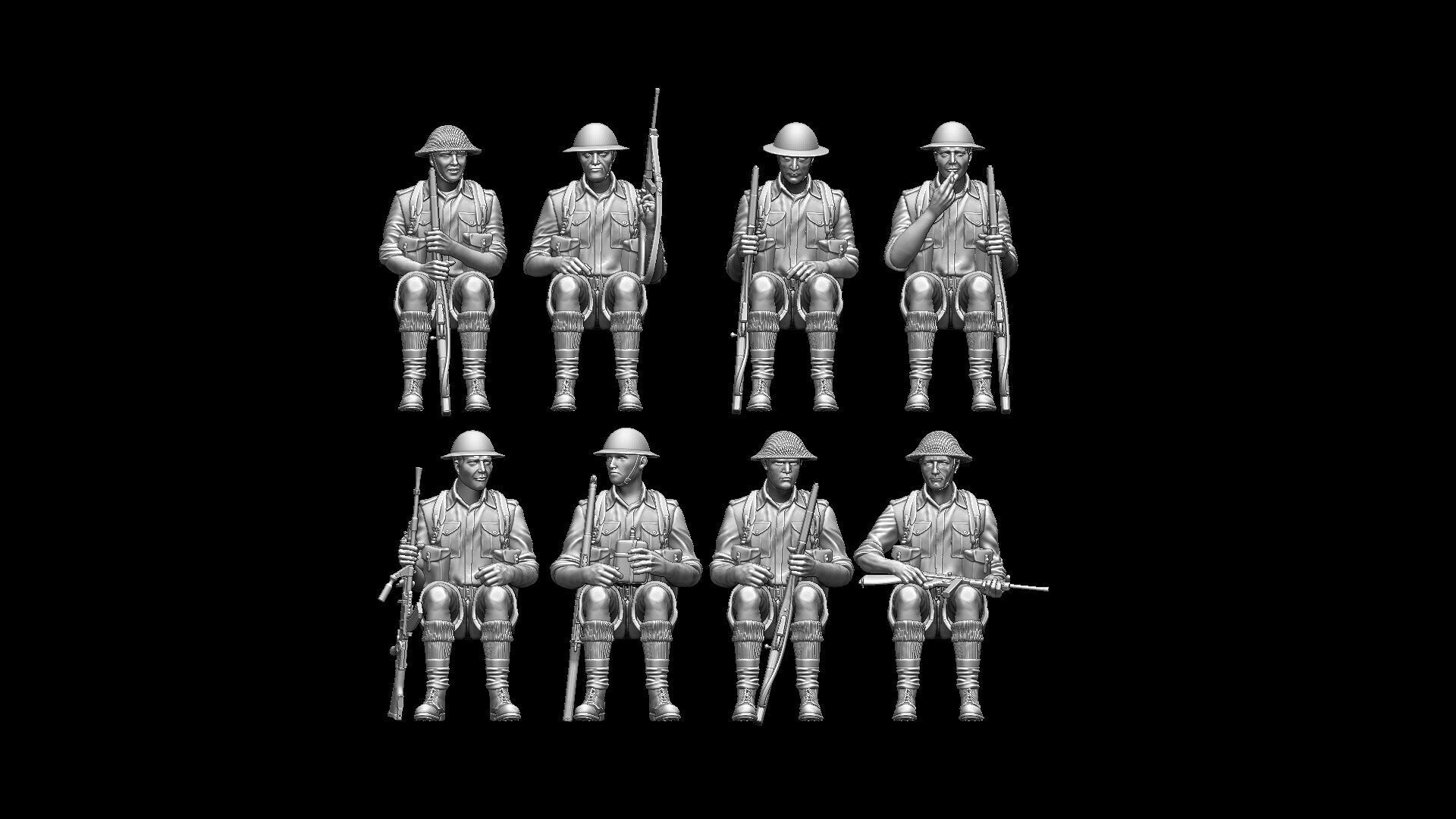 British Soldiers Africa Corps 3D print model_28