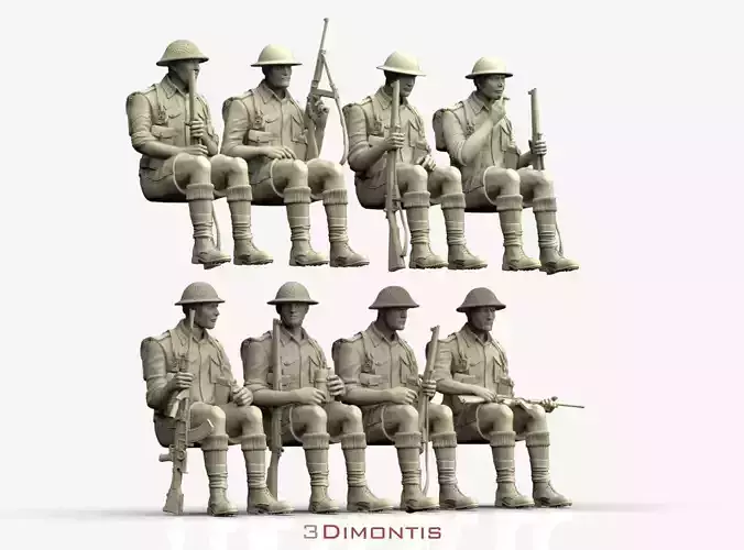 British Soldiers Africa Corps 3D print model