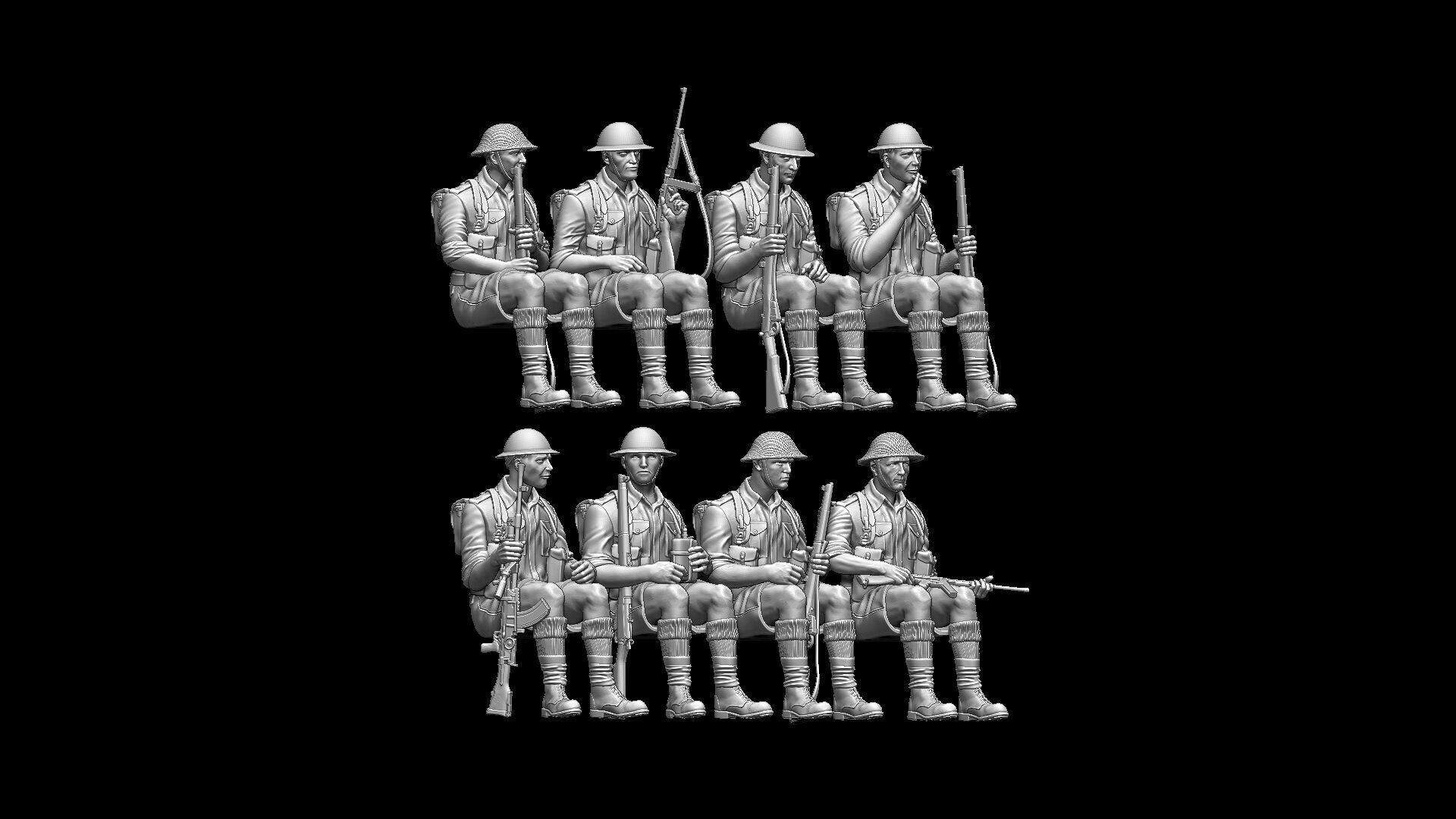 British Soldiers Africa Corps 3D print model_52