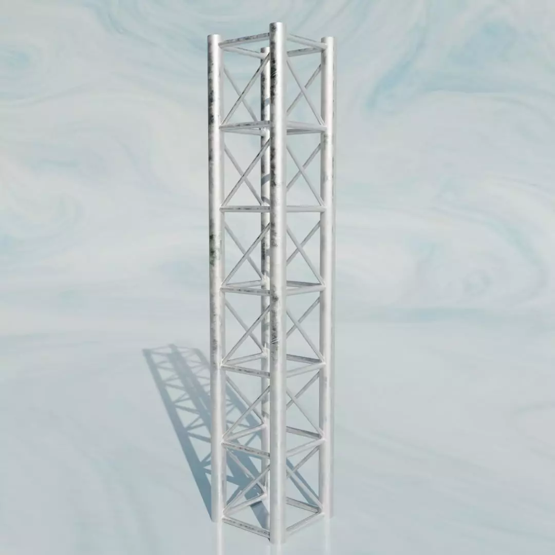 Steel Square Truss 3 Low-poly 3D model_0