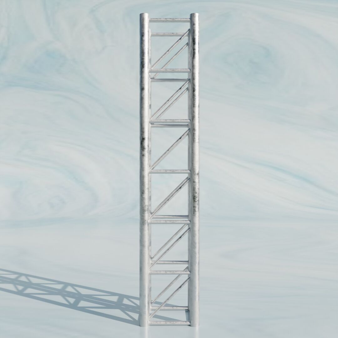 Steel Square Truss 3 Low-poly 3D model_8