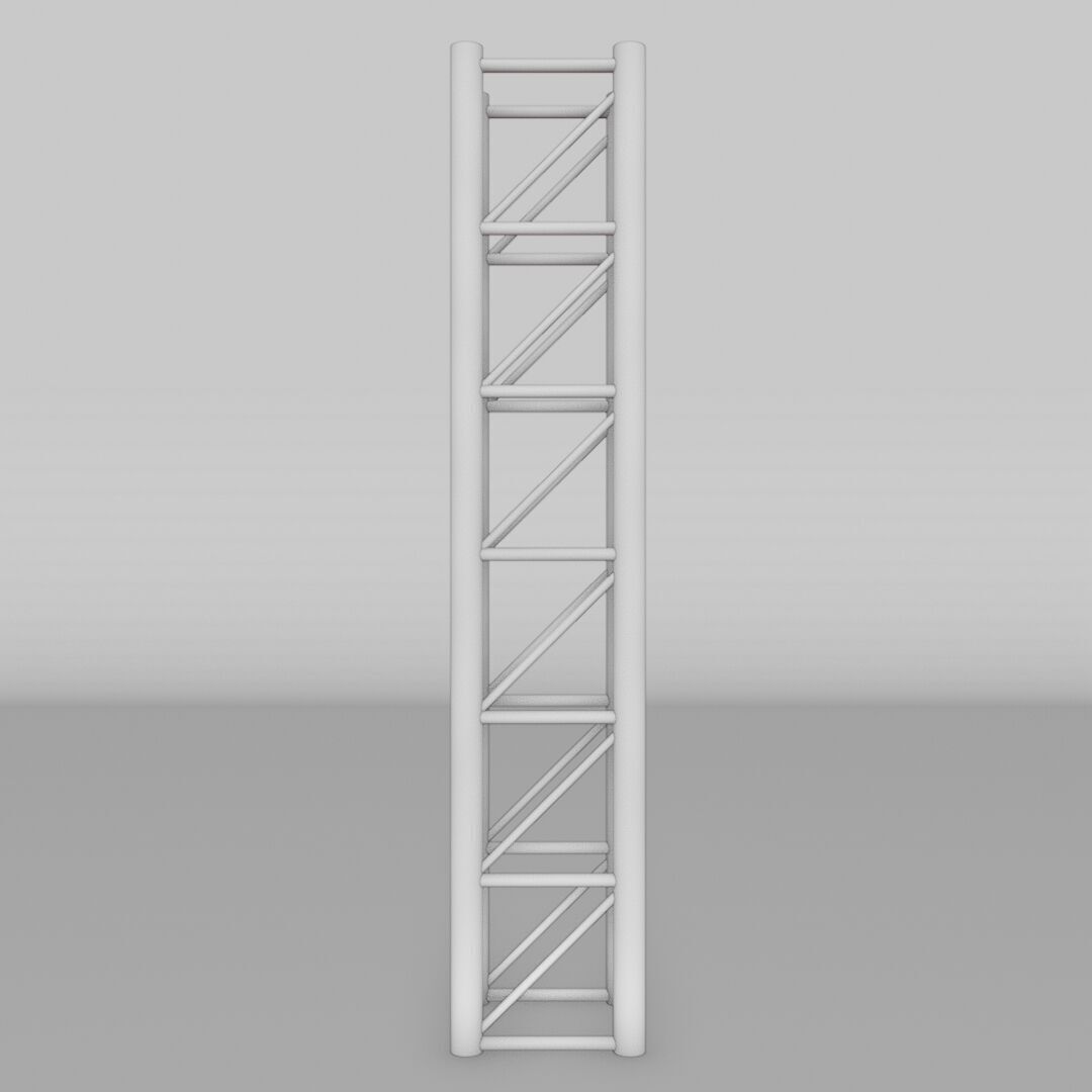 Steel Square Truss 3 Low-poly 3D model_9