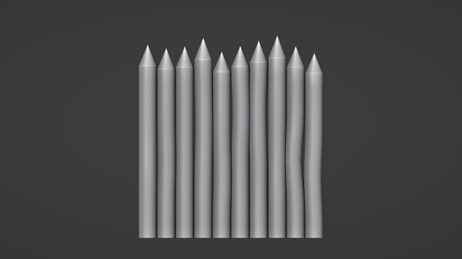 Log Wall Low-poly 3D model_5